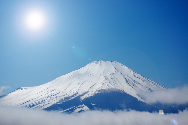 富士山と初日の出のイメージ20190104