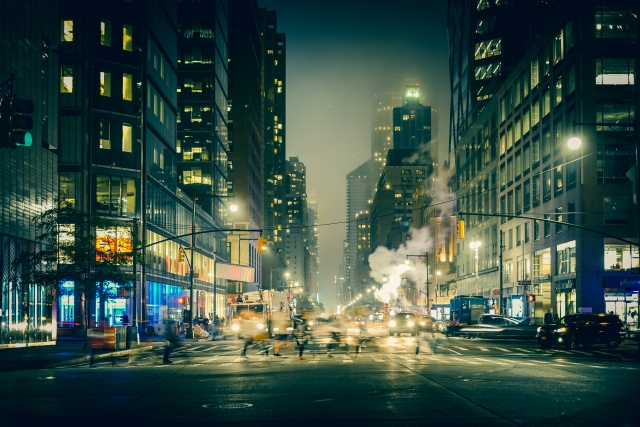 NYの街の夜景20221209